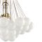 Warm living room decoration light fixtures iron glass pendant lamp 